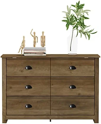 Galano Geodarno 6 Drawer Dresser, Tall Dresser, Dresser with Storage, Chest of Drawers, Organizers and Storage Cabinet for Hallway, Entryway or Living Room (Knotty Oak)