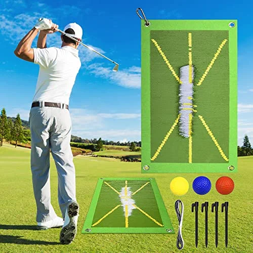 Golf Training Mat for Swing Detection Batting, 50 × 25 cm Golf Exercise Mat, Path Feedback Golf Practice Mats, Advanced Golf Hitting Mat for Indoor/Outdoor, Golf Training Aid Equipment