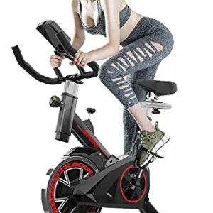 Gym Bike Indoor Sport Bike Stationary Exercise Cycling Bike Slient Belt Drive For Home Office Cardio Womens Workout Equipment Home