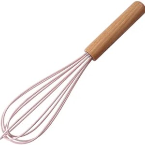 HESNDddq Whisk Silicone Egg Beater Whisk Wooden Handle Kitchen Hand Egg Beater Gadgets Kitchen Tools Baking Accessories