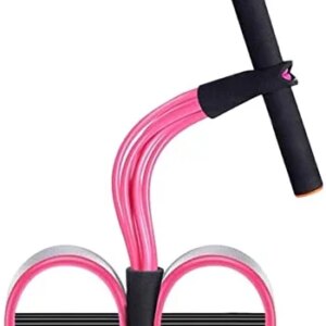 HYVET Workout Machine, Indoor Fitness Resistance Bands Exercise Equipment Elastic Sit Up Pull Rope Gym Workout Sport Tube Pedal Ankle Puller (Color : Pink)