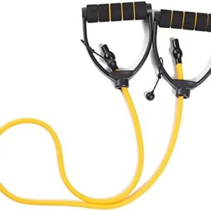 HYVET Workout Machine, Multi Functional Latex Resistance Band Tube Fitness Gym Yoga Band Fitness Equipment Chest Expanding Training Band (Color : Yellow)