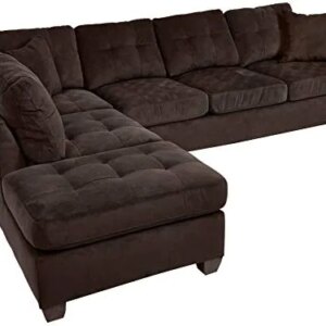 Homelegance Emilio 2-Piece Reversible Sectional Sofa - Chocolate