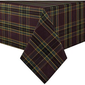 Hosonson Checkered Rectangle Table Cloth 60x84 Inch - Plaid Waterproof Holiday Decoration Tablecloth - Reusable Wipable Fabric Table Linen Cover for Kitchen,  Indoor and Outdoor