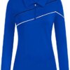 JACK SMITH Women Golf Polo Shirts Dry Fit UPF 50+ Long Sleeve Tennis Tops Zip Up Slim Fit Athletic Shirt with Tee Holder