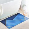 Jvfloar 2 Pieces Bathroom Rugs Set Fit Under Door, Non Slip Thin Bath Mat Rugs, Quick Dry Absorbent Door Mat, Shower Mats Rubber Backing Rugs, Thin Low Profile Bath Mat 24x16 Plus 30x20in