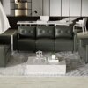 LLappuil Faux Leather Fabric Modular Sectional Sofa 3 Piece Furniture Sofa Set with Storage, Modern Reversible 6 Seater Couch Sets for Living Room, Office, Dark Grey