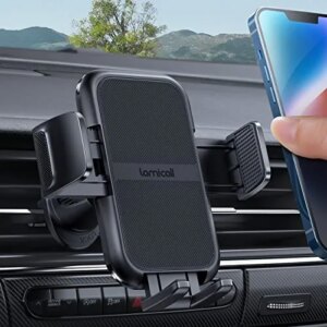 Lamicall Phone Mount for Car Vent, [Thick Cases Friendly] Cell Phone Holder Car Hands Free Cradle Air Vent Fit for Smartphone, iPhone, Cell Phone