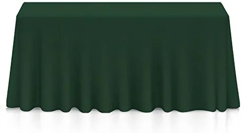 Lann's Linens - 90" x 156" Premium Tablecloth for Wedding / Banquet / Restaurant - Rectangular Polyester Fabric Table Cloth - Hunter Green