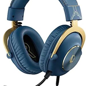 Logitech G PRO X Gaming Headset - Blue VO!CE, Detachable Microphone, Comfortable Memory Foam Ear Pads, DTS Headphone 7.1 and 50 mm PRO G Drivers, Official League of Legends Edition