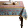 Maison d' Hermine Marquise 100% Cotton Tablecloth Kitchen Dining Table Cloth for Square Tables Farmhouse Tabletop Cover for Parties, Wedding Use Spring/Summer (54"x54")