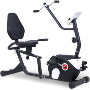 OGMAY Horizontal Exercise Bike Home Magnetic Control Middle and Old People Exercise Equipment Sports Muscle Training Equipment