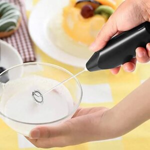 OSBYDddq Wisk Electric Egg Beater Frother Foamer Mini Handle Stirrer Practical Kitchen Cooking Tool Gadget. (Color : Black)