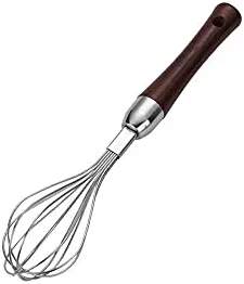 OSBYDddq Wisk Stainless Steel Small Waist Whisk,with Wooden Handle Kitchen Baking Gadgets,Hand Mixer Baking Whisk,Cream Butter Mixer (Size : Small)