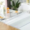 OstepDecor Clear Table Protector, 60 x 36 Inch Clear Table Cover, 1.5mm Thick Table Protector for Dining Room Table, Clear Plastic Tablecloth Protector, Clear Table Pad for Kitchen Wood Grain