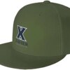 Parndeok Xavier University Dult Unisex Flat Brim Baseball Cap Hat Black