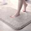 Plentio Bath Rug, 20"x32", Light Gray, Ultra Soft, Fluffy Thick, Absorbent Bathroom Mat Rugs, Machine Wash and Dry, Microfiber Cozy Bath Mat for Bathroom, Shower, Hot Tub, Spa