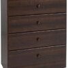 Prepac Astrid 4-Drawer Dresser, Espresso