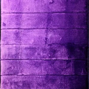 Purple Memory Foam Mat - For Kitchen or Bath - Incredibly Soft Absorbent Bathroom Rug Sets - Non-Slip and 17 x 24 inches