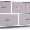 ROMOON Dresser Organizer with 5 Drawers, Fabric Storage Drawer Unit, Dresser Tower for Bedroom, Hallway, Entryway, Closets, Nurseries - Gray