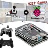 Raspberry Pi 4B-Retro Game Console 256G Built in 92211 Video Games, Emulator Console for PSP/PS1/MAME, Batocera Game System Plug and Play, Kodi 4K Output, BT 5.0/USB 3.0, 2 Wireless Controllers