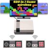 Retro Game Console,Classic Mini Game System Preloaded 620 Video Games and 2 Controllers,AV Output Retro Toys Gifts for Kids and Adults