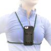 Rooster Wrap Forest Green - Retractable Cell Phone Holder - Mobile Phone Chest Mount - Universal Cell Phone Accessory - Smart Phone Harness - Body Lanyard