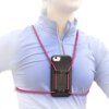 Rooster Wrap Neon Pink - Retractable Cell Phone Holder - Mobile Phone Chest Mount - Universal Cell Phone Accessory - Smart Phone Harness - Body Lanyard