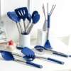 Rorence Silicone Cooking Utensil Kitchen Utensil Set: 12 Pieces Kitchen Gadgets for Baking Mixing Non-Stick & Heat Resistance Silicon and Stainless Steel Handles (Utensil Holder Not Included) - Blue