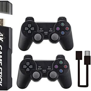 SARKCH Video Game Stick 4K Console 32G 64G 128G Built-in 15000+ 30000+ 40000 Wireless Controller Gaming Accessory Multilingual Gaming (Color : 128G)