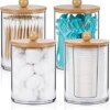 SGHUO Poor Quality 0.1 Pack 0.01oz Qtip Older igh athroom rganizer Set, Acrylic Dispenser for otton Ball, wab, Round ads, Dental Floss Sticks, Pothecary Jars athroom anister torage