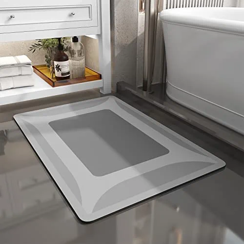 SIXHOME-Bath Mat Rug-Quick Dry Absorbent Rubber Backed Bathroom Mat Thin Bathroom Rugs Fit Under Door-Bath Mats for Bathroom Floor Mat in Front of Sink-Shower Rug for Bathroom 17"X27.5"