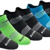 Saucony mens Multi-pack Mesh Ventilating Comfort Fit Performance No-show Socks