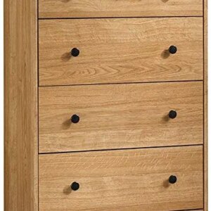 Sauder Beginnings 4-Drawer Chest, Highland Oak finish