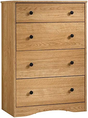 Sauder Beginnings 4-Drawer Chest, Highland Oak finish