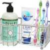 Simple Houseware Multi-Functional 6 Slots Toothbrush Holder, Chrome