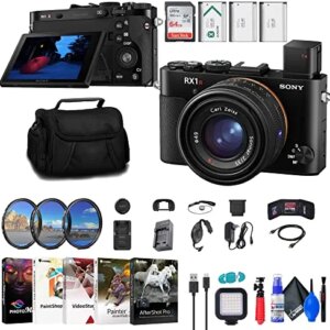 Sony Cyber-Shot DSC-RX1R II Digital Camera (DSCRX1RM2/B) + Filter Kit + 64GB Card + 2 x NP-BX1 Battery + Card Reader + LED Light + Corel Photo Software + HDMI Cable + Case + Charger + More