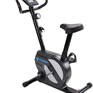 Stamina Upright Exercise Bike 1308 - Smart Workout App, No Subscription Required - Compact Stationary Indoor Cycle w/ Magnetic Resistance