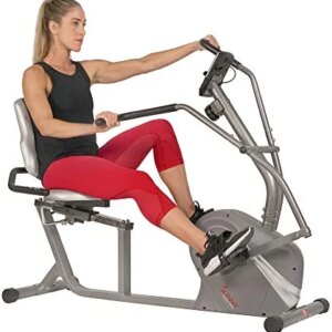 Sunny Health & Fitness Cross Trainer Magnetic Recumbent Bike with Arm Exercisers - SF-RB4936