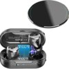 TOZO T12 Wireless Earbuds Bluetooth Headphones Premium Fidelity Sound Quality Wireless Charging Case Black & TOZO W1 Wireless Charger Black