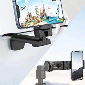 Tripod Phone Mount with 1/4" Screw Hole, Airplane Travel Essentials Phone Holder, Travel Accessory for Airplane, MiiKARE Travel Must Haves Phone Stand, Plane Phone Holder for Flying, Tray Table,Tripod