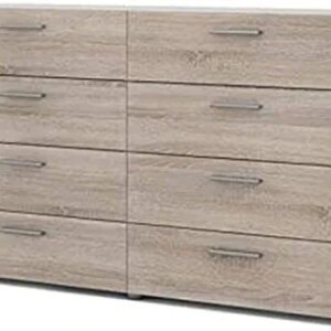 Tvilum Austin 8 Drawer Double Dresser, Truffle