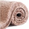 VANZAVANZU Bathroom Rugs Bath Mats for Bathroom Non Slip Ultra Soft Absorbant Bath Mats Microfiber Fluffy Thick Bathroom Rugs Machine Washable (16"x24", Petal Pink)