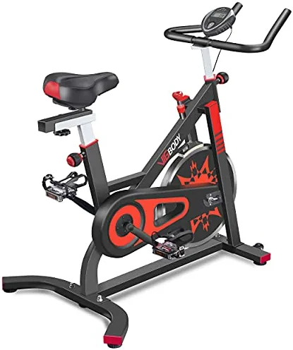 VIGBODY Exercise Bike, Indoor Cycling Bike Stationary Bikes for Home GYM, Spin Bike with Comfortable Seat Cushion, Fitness Bike Workout Equipment for Cardio Training