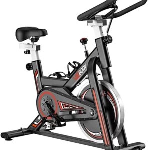 VIGBODY Stationary Exercise Bike Indoor Cycling Bike for Cardio Workout, with Comfortable Seat Cushion, LCD Monitor for Home Training Bike