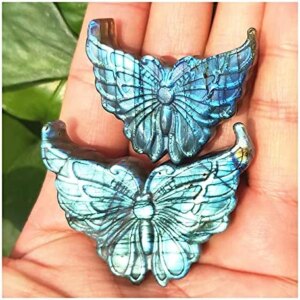 WGPHD Health & Household Beautiful Crystal Butterfly Natural Labradorite Quartz Gemstone Butterflies Reiki Healing Love Gift 1pcs