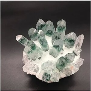 WGPHD Health & Household Green Phantom Quartz Crystal Cluster Mineral Specimen Healing (Size : 300g)