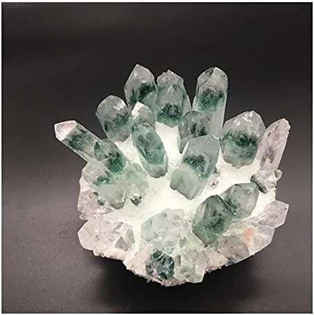 WGPHD Health & Household Green Phantom Quartz Crystal Cluster Mineral Specimen Healing (Size : 300g)