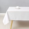 Wewoch White Rectangle Tablecloth Wrinkle Resistant Washable Fabric Table Cloth for Dining,Kitchen, Parties Weddings and Outdoor Use 60 Inch by 84 Inch