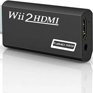 Wii Hdmi Converter Adapter, Goodeliver Wii to Hdmi 1080p Connector Output Video 3.5mm Audio - Supports All Wii Display Modes, Black